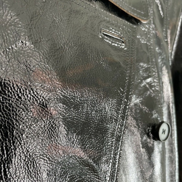 AllSaints Jacket Black Deebee Payton Leather Blazer Women's 100% Lamb Leather 4 - Picture 8 of 8